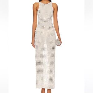 BRAND NEW WITH TAGS NBD Zenni Midi Dress in Neutral